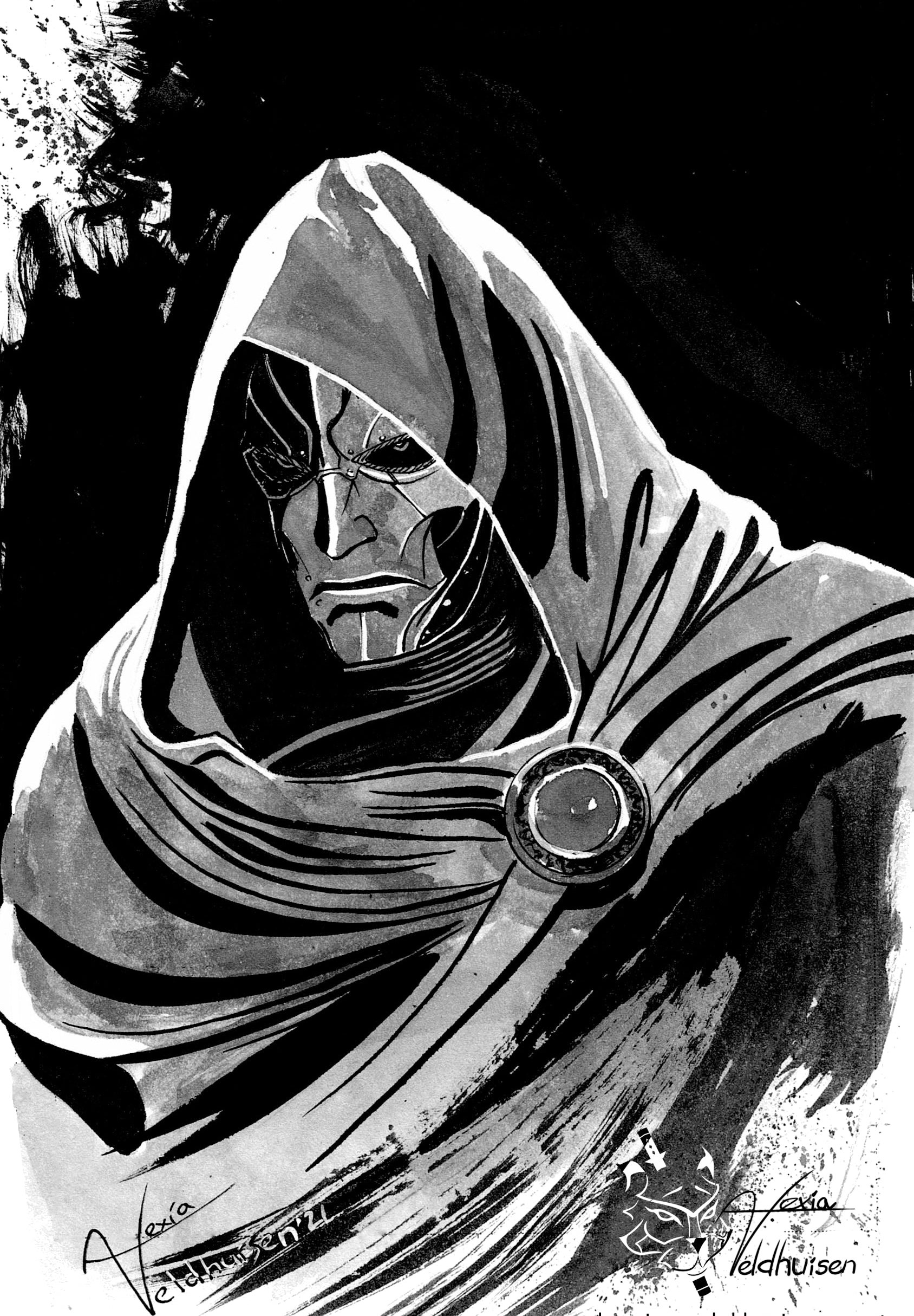 dr doom black and white; dr doom black and white artwork; dr doom black and white artwork dark and darker; dr doom black and white fanart dark and darker; dr doom black and white fanart; dr doom marvel fan art black and white; doom marvel fan art black and white